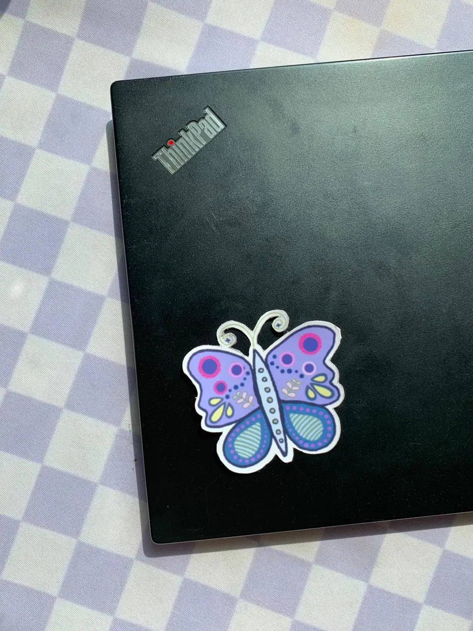 Lavendar Butterfly - Waterproof Vinyl Sticker