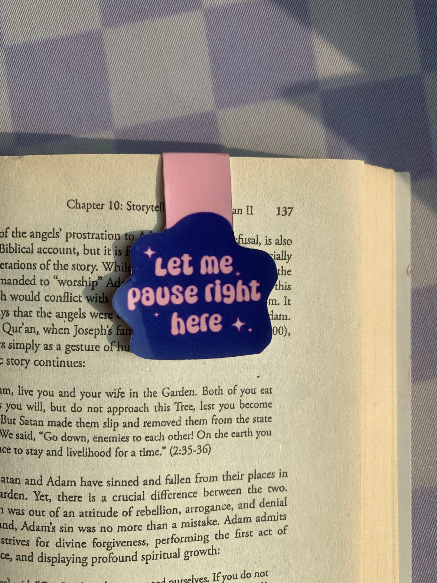 Let Me Pause Right Here - Laminated Magnetic Bookmark