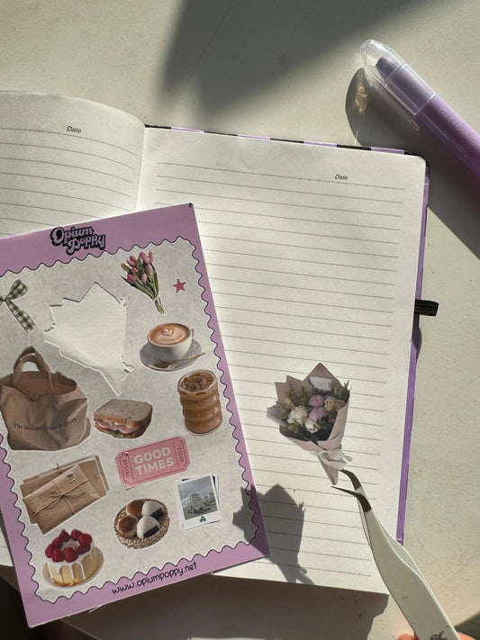 Pre-Cut Journal Sticker Sheets - Alphabet & Decorative Elements for Journaling & Scrapbooking